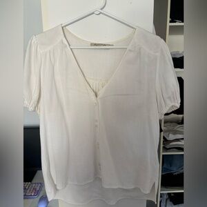 White/cream button-up T-shirt from Plenty